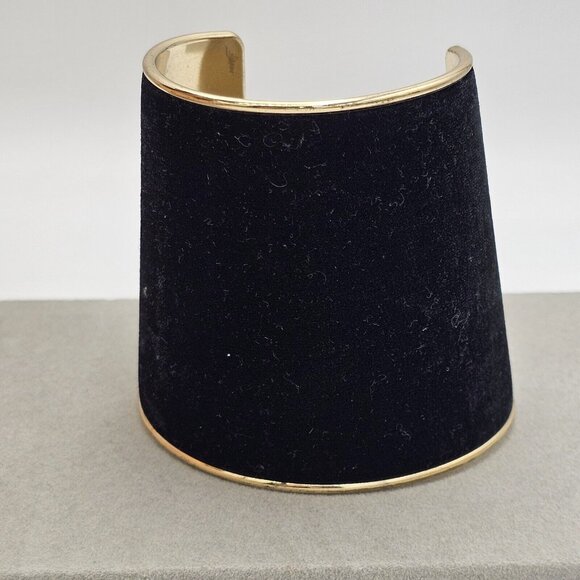Modern Smooth Black Velvet Bracelet Women Statement Femme Bangle Cuff Sleeve - Picture 3 of 8